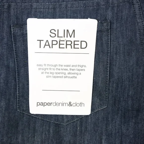Paper Denim Cloth Slim Tapered Jeans Dark 30 x 30 - Picture 3 of 3